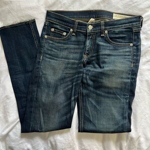 rag & bone Crop Jeans W26 Slim Straight Medium Wash Premium Denim